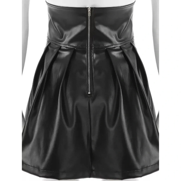 Gothic Halloween Collection Sexy Corset Tunic Leather High-rise Dress Skirt - Picture 5 of 9